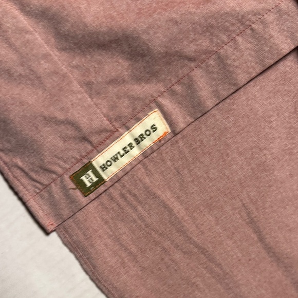 HOWLER BROS Men's Mansfield Shirt Mauve Short Sleeve Shirt Cotton‎ Blend Size XL - Picture 5 of 16